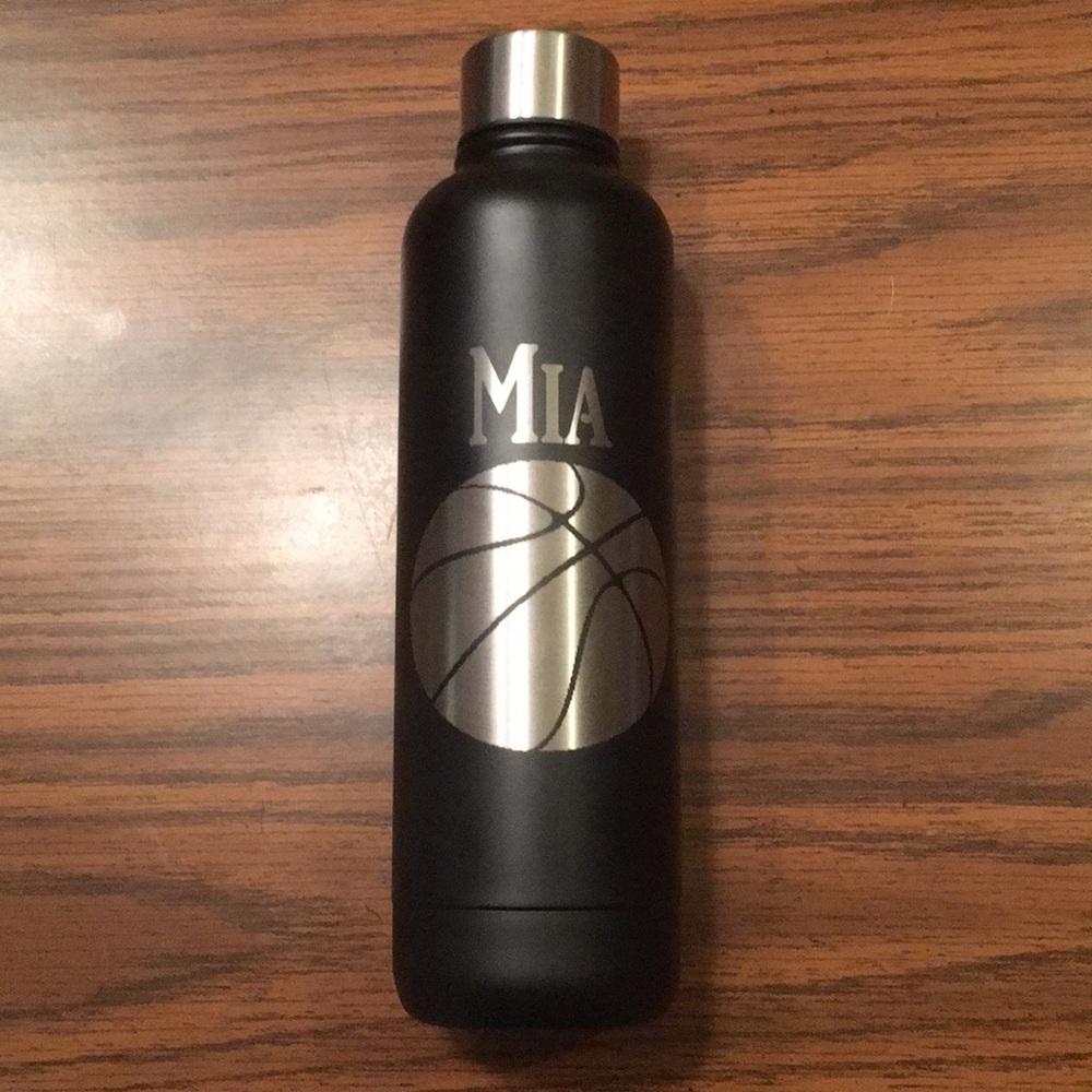 Custom engraved stainless steel water bottle
